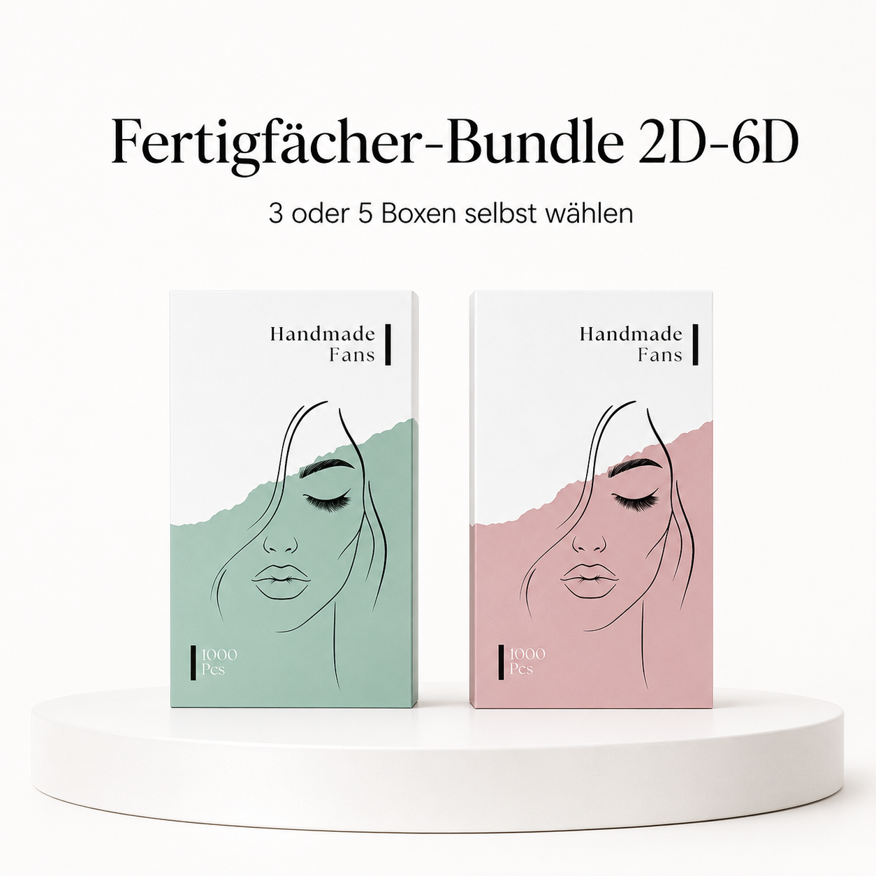 Fertigfächer-Bundle 2D–6D mit 3 oder 5 frei wählbaren Boxen