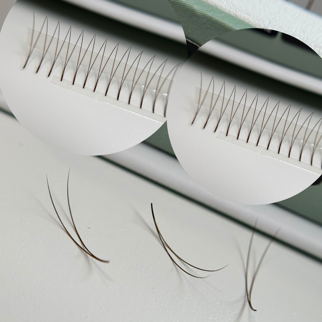 2D Fertigfächer | Dark Brown | auf Kleberstreifen